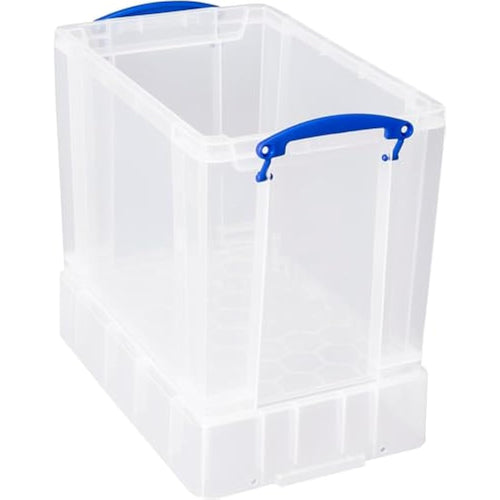 19 Litre Clear Plastic Storage Box | Stackable File Organizer