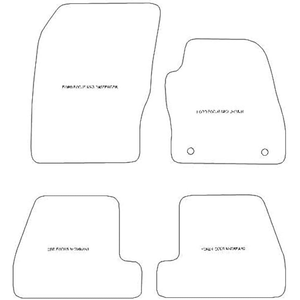 Ford Focus MK3 2011-2015 Car Mats – Black Carpet Floor Mats