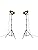 Jolof Store Industrial Black Tripod Floor Lamp with Gooseneck - 2 Pack