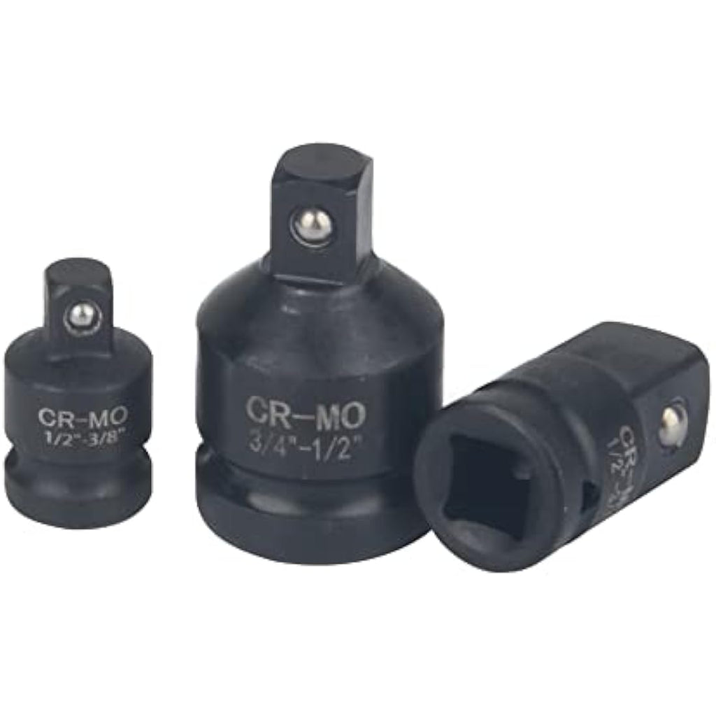 DAYUAN 6pcs Impact Socket Adapter Set – Chrome Molybdenum Steel 1/4" to 3/4" Drive Reducers