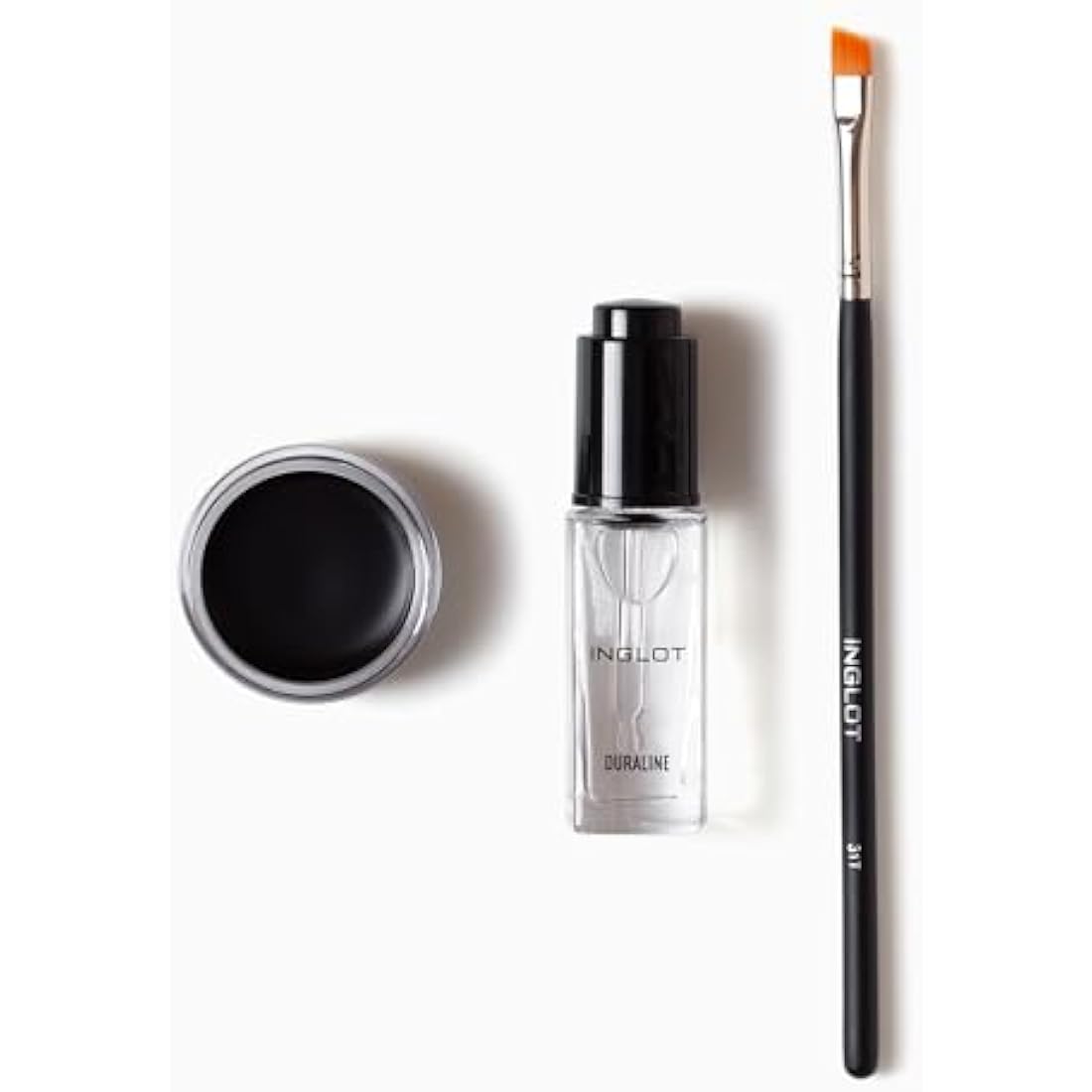 Inglot Eye Essentials Set | Waterproof Black Gel Eyeliner & 31T Brush