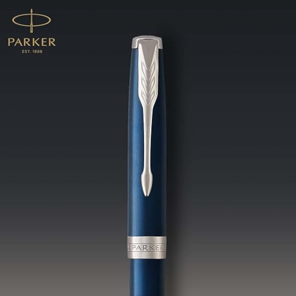 Parker Sonnet Ballpoint Pen - Blue Lacquer with Palladium Trim