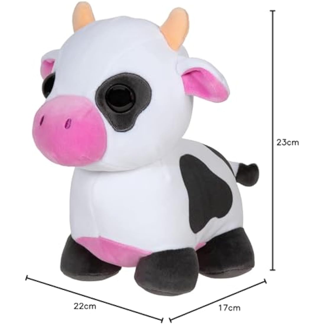 Adopt Me! Cow Collector Plush – 8-Inch Soft Stuffed Toy with Virtual Code