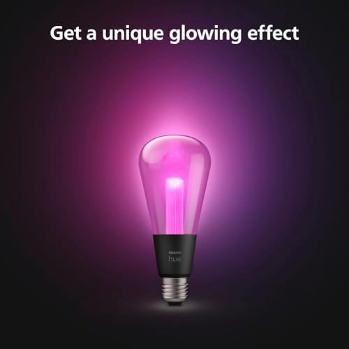Philips Hue Lightguide ST70 Edison Smart Bulb – Handblown Color LED