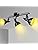 Unikcst 3-Way Retro Ceiling Spotlights | Matte Black Industrial E14 Light