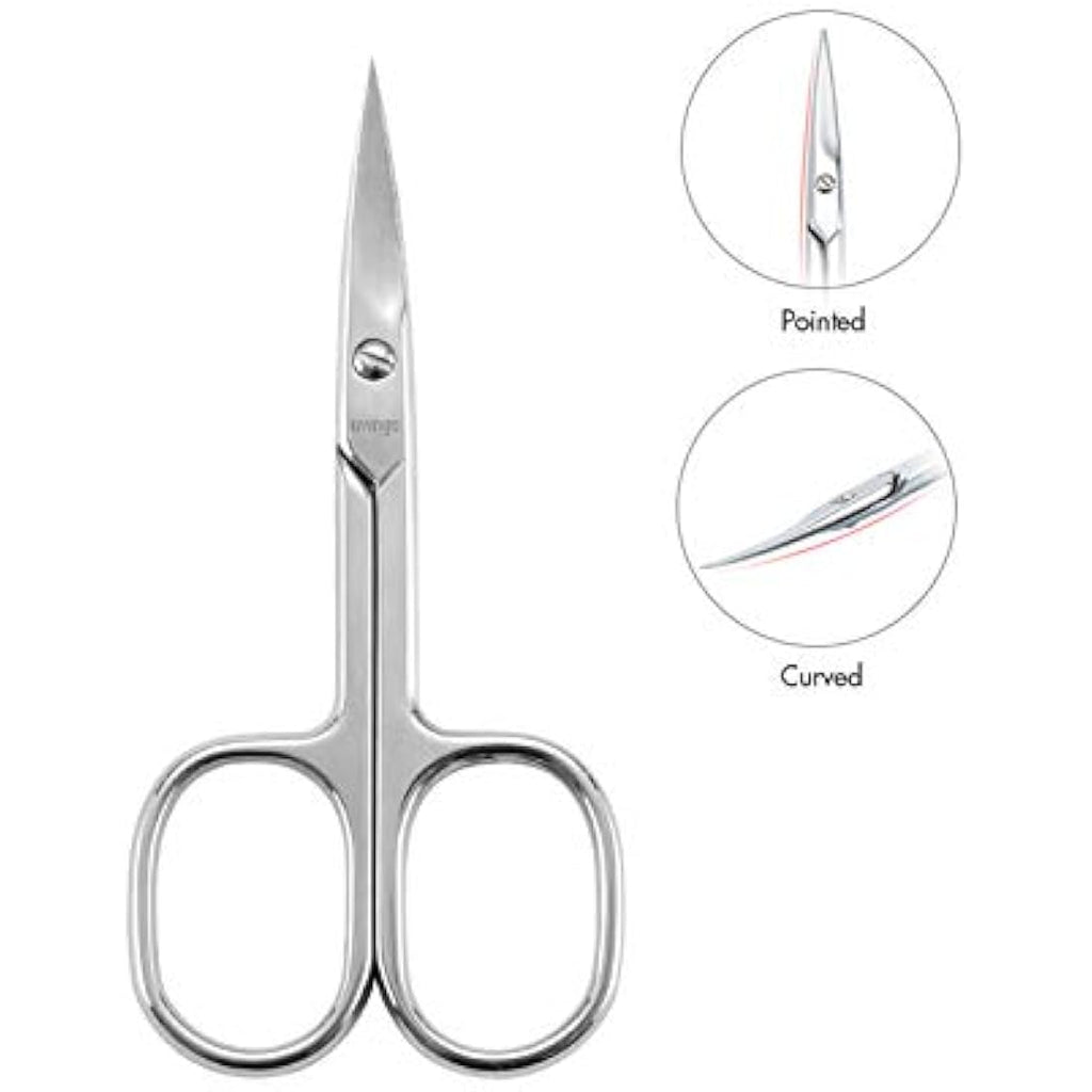 LIVINGO Stainless Steel Manicure Scissors – Curved Blade Beauty Tool