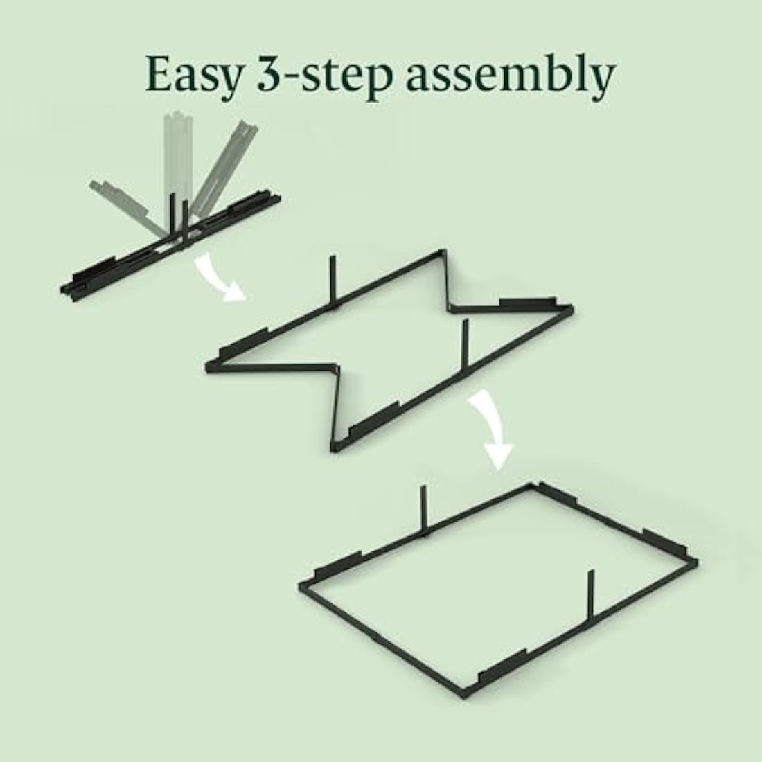 Zinus Caleb Super King Metal Bed Frame | 180x200cm Steel Platform Bed