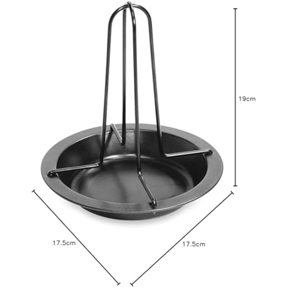 Fackelmann Vertical Chicken Roaster – Black Poultry Rack with Drip Pan