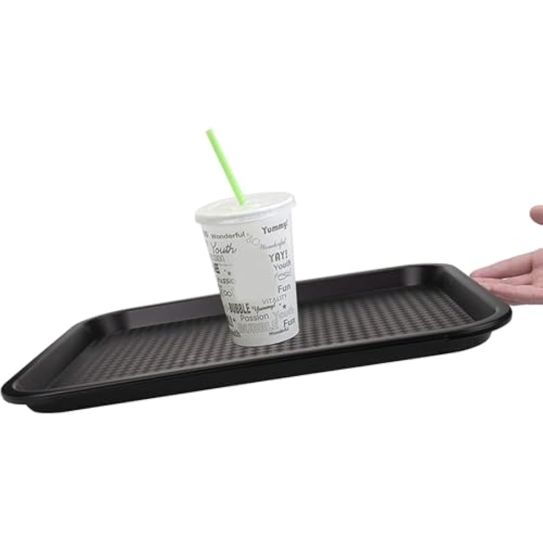 Yarlung 12 Pack Fast Food Trays - 14x10.5 Inch Plastic Serving Trays