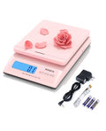 MUNBYN Digital Shipping Scale | 66lb/30kg Postal Scale with AC Adapter, Pink