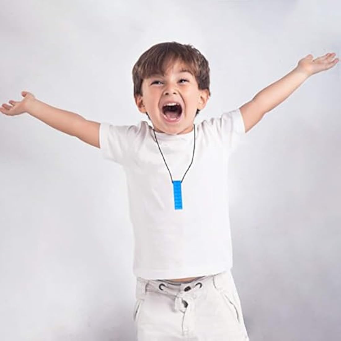 Novelfun Sensory Chew Necklace - 5 Pack Food-Grade Silicone Fidget Toy