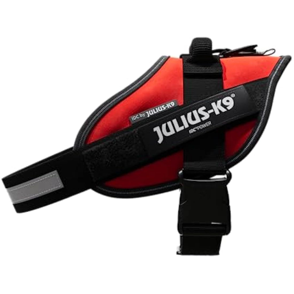IDC Powerharness - Durable Reflective Dog Harness, Red, Size M