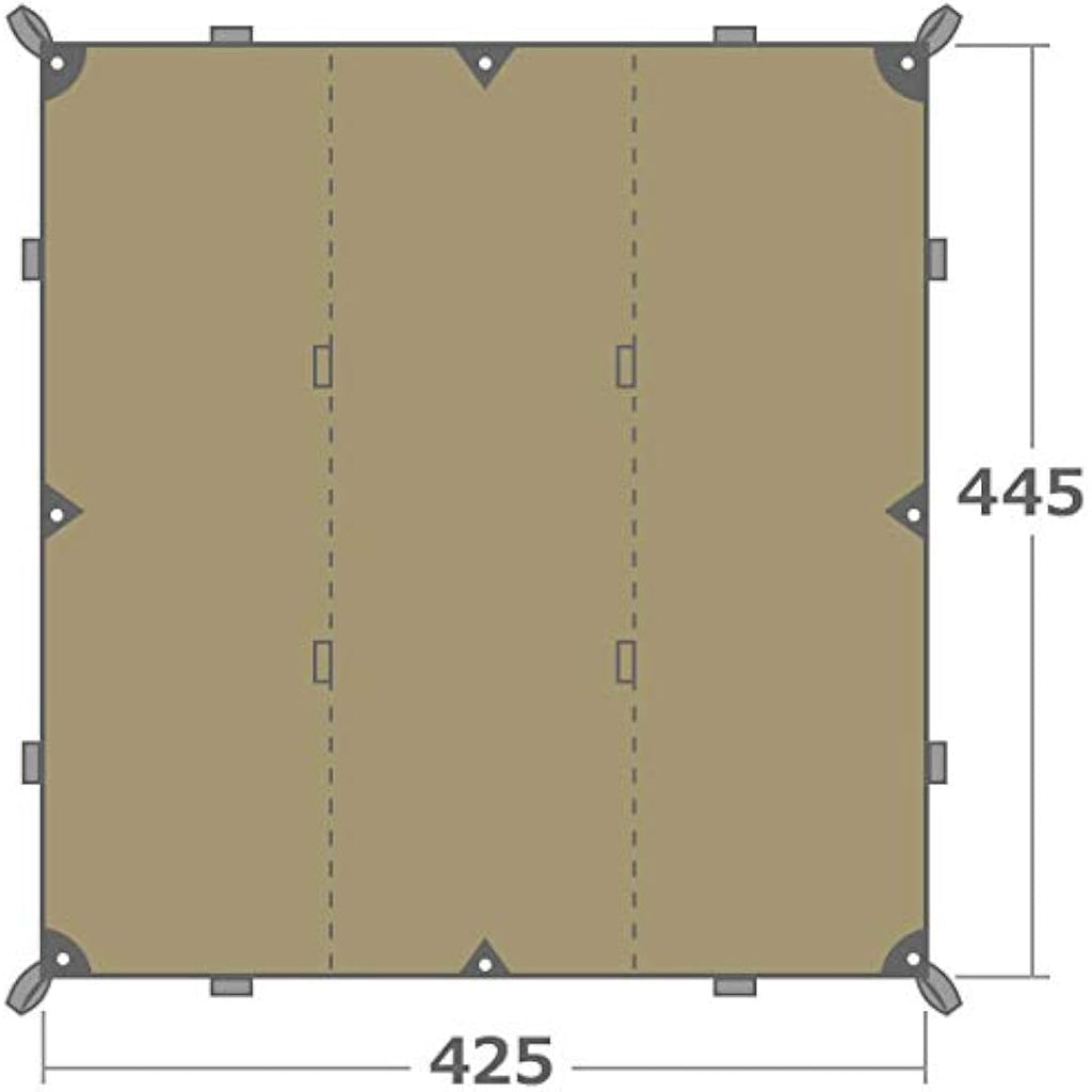 Tatonka Tarp 1 TC – Polycotton Camping Shelter (425 x 445 cm) – Beige