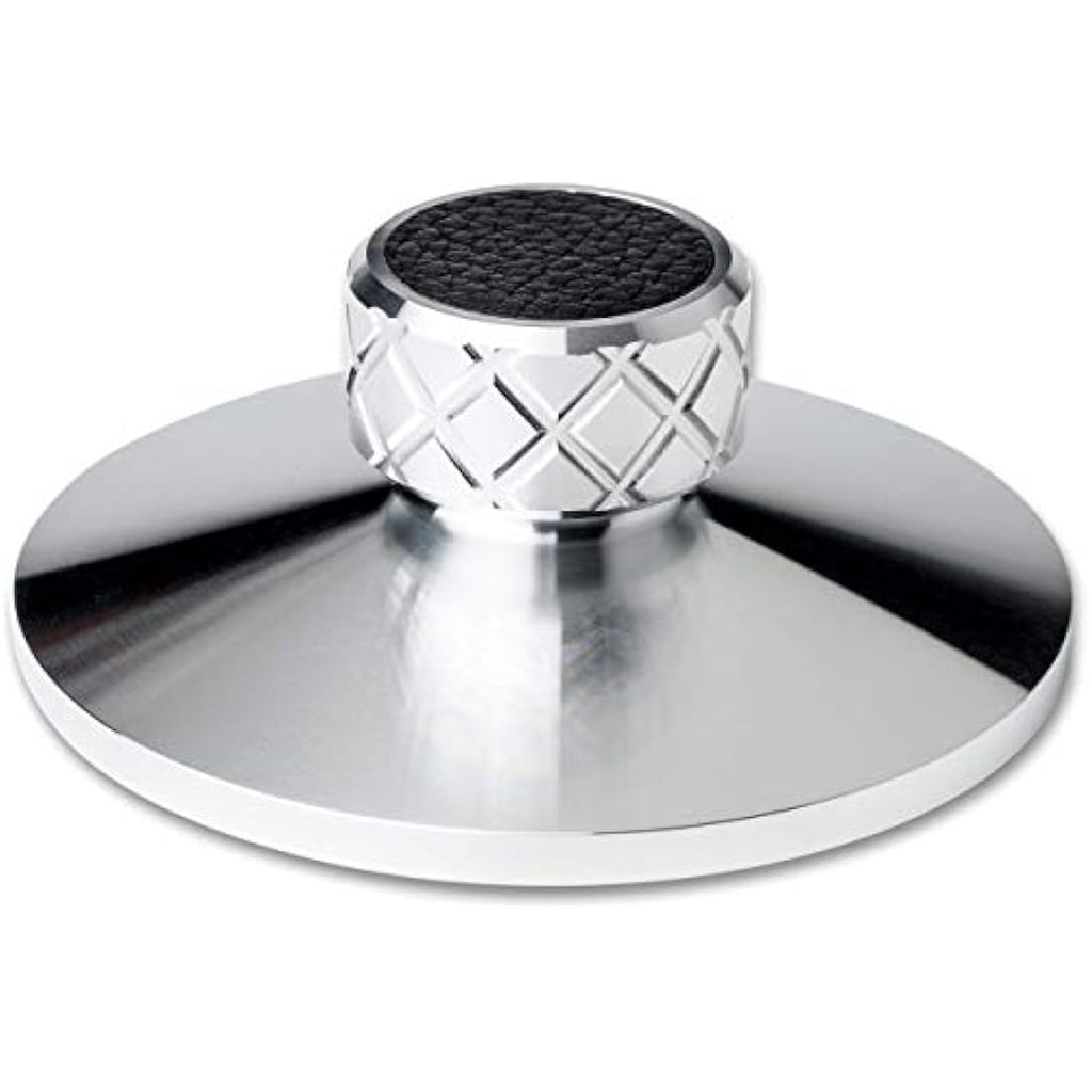 Pro-Ject Clamp It Record Clamp - CNC Aluminium with Leather - Silver