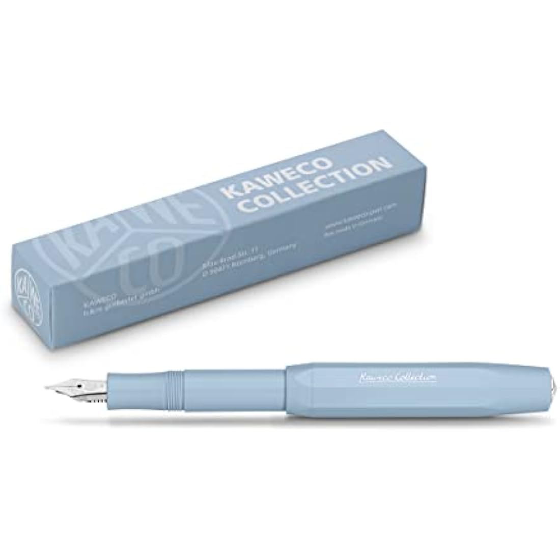 Kaweco Sport Fountain Pen - Mellow Blue - Broad Steel Nib Pocket Pen