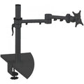 Q-Connect Dual Swing Arm Monitor Mount | VESA 75/100 Pole Clamp, Black