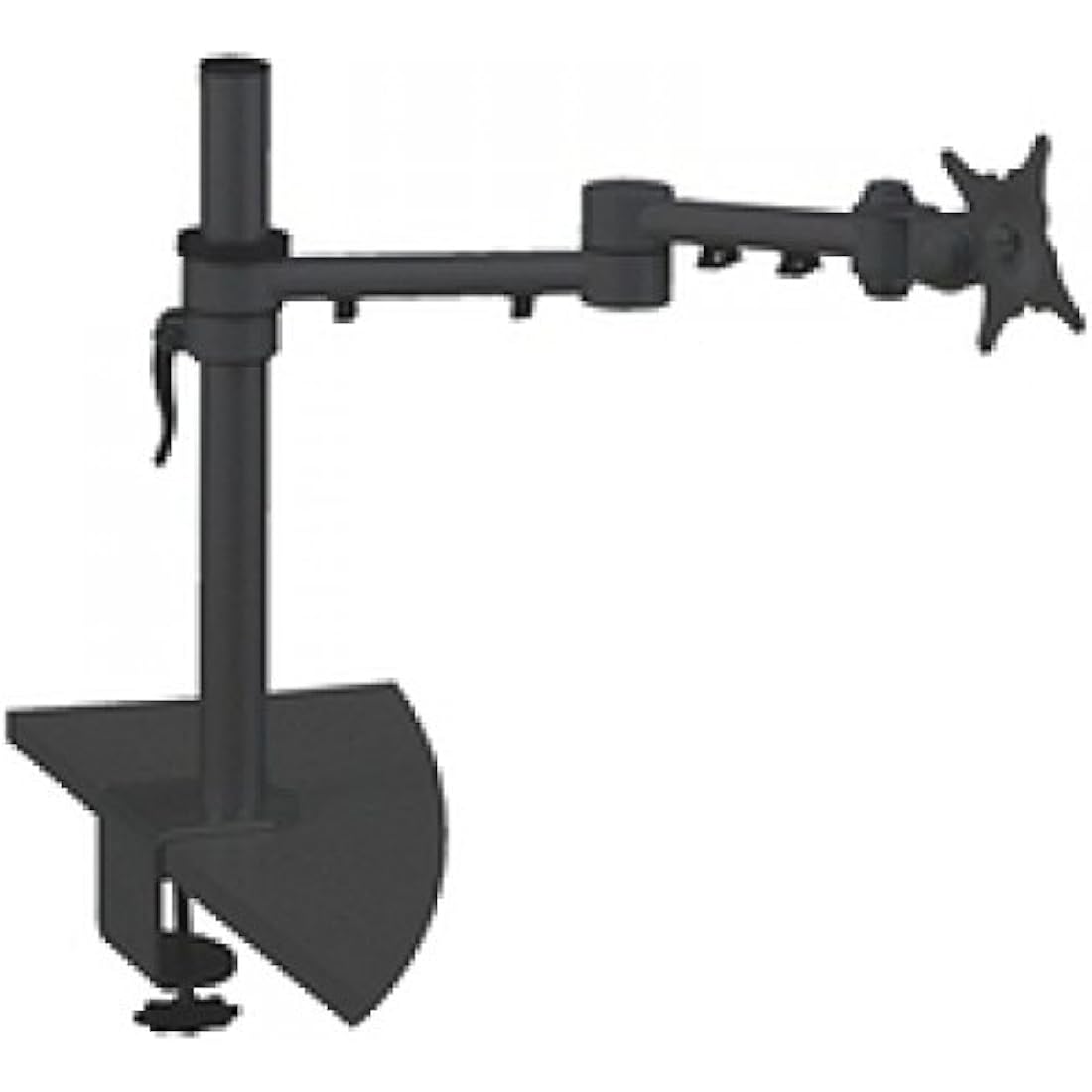 Q-Connect Dual Swing Arm Monitor Mount | VESA 75/100 Pole Clamp, Black