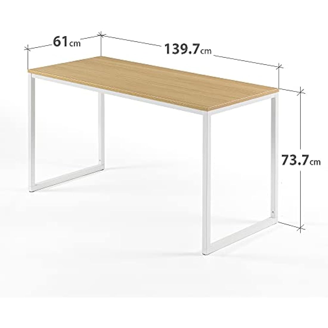 Zinus Jennifer Modern Study Desk – Metal and Wood Computer Table