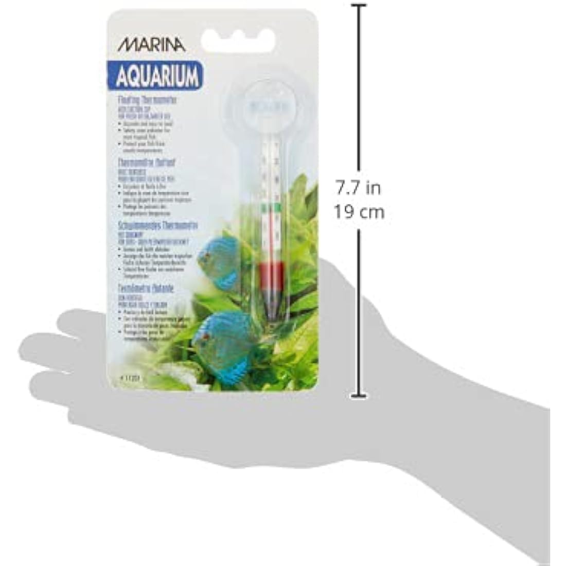Marina Floating Glass Aquarium Thermometer for Tropical Fish Tanks