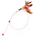 SLSON Interactive Feather Cat Teaser Wand with Bell and Flexible Wire