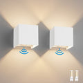 Klighten 2PCS Outdoor Wall Light with Motion Sensor - IP54 Waterproof White