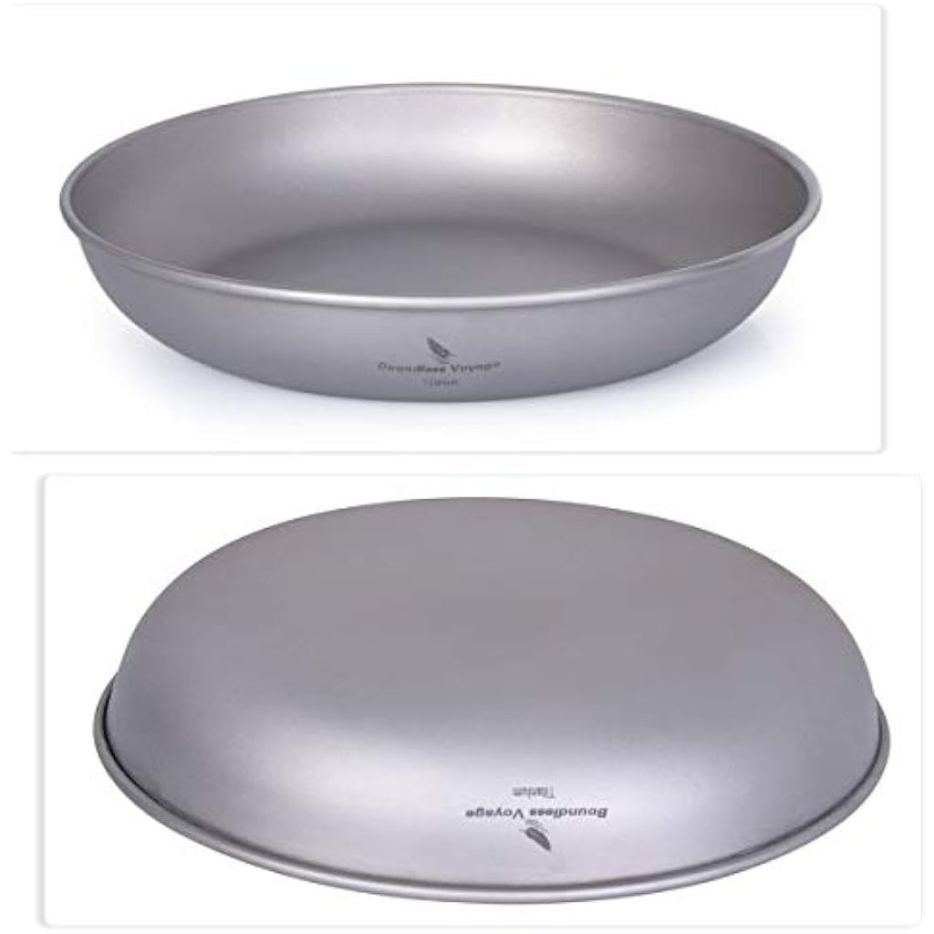 Boundless Voyage Ultralight Titanium Camping Plate – Outdoor Mess Kit