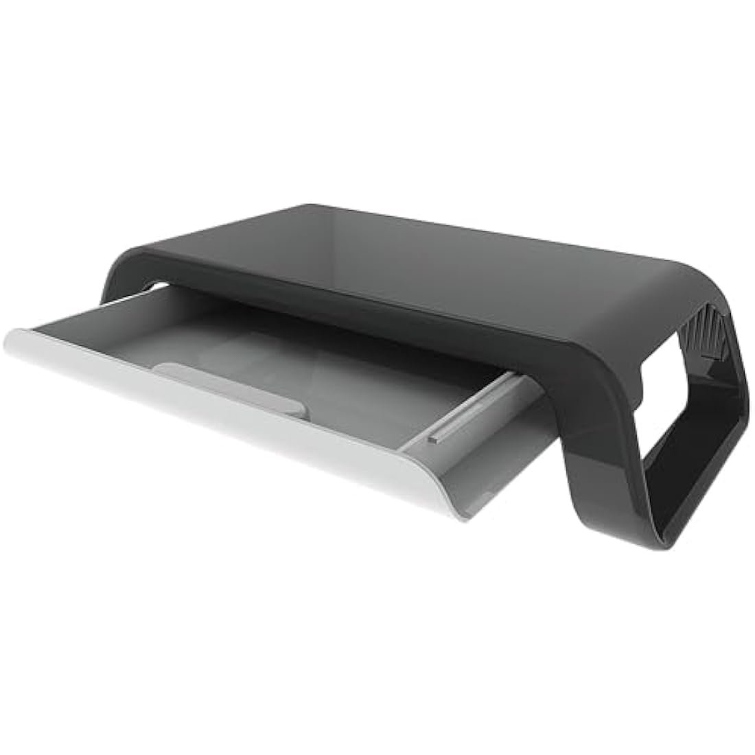 Contour Ergonomics Monitor Stand with Drawer - Adjustable Height Black