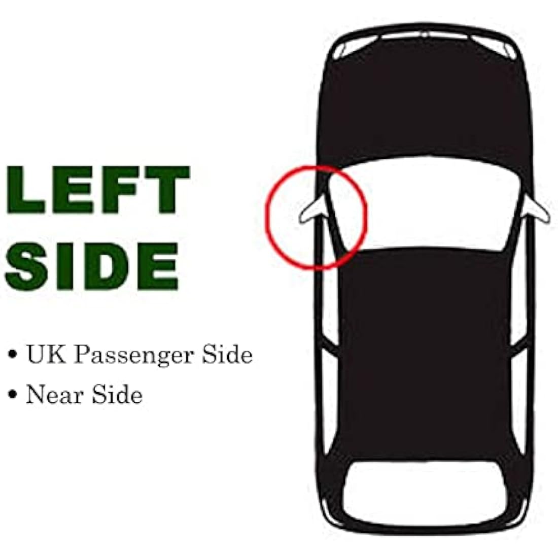 Peugeot 208 (2012-2019) Heated Wing Mirror Glass - Left Passenger Side