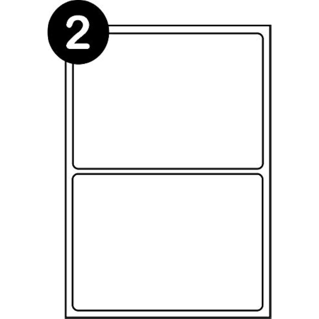A4 Self Adhesive Address Labels | 2 Per Sheet | 100 Sheets