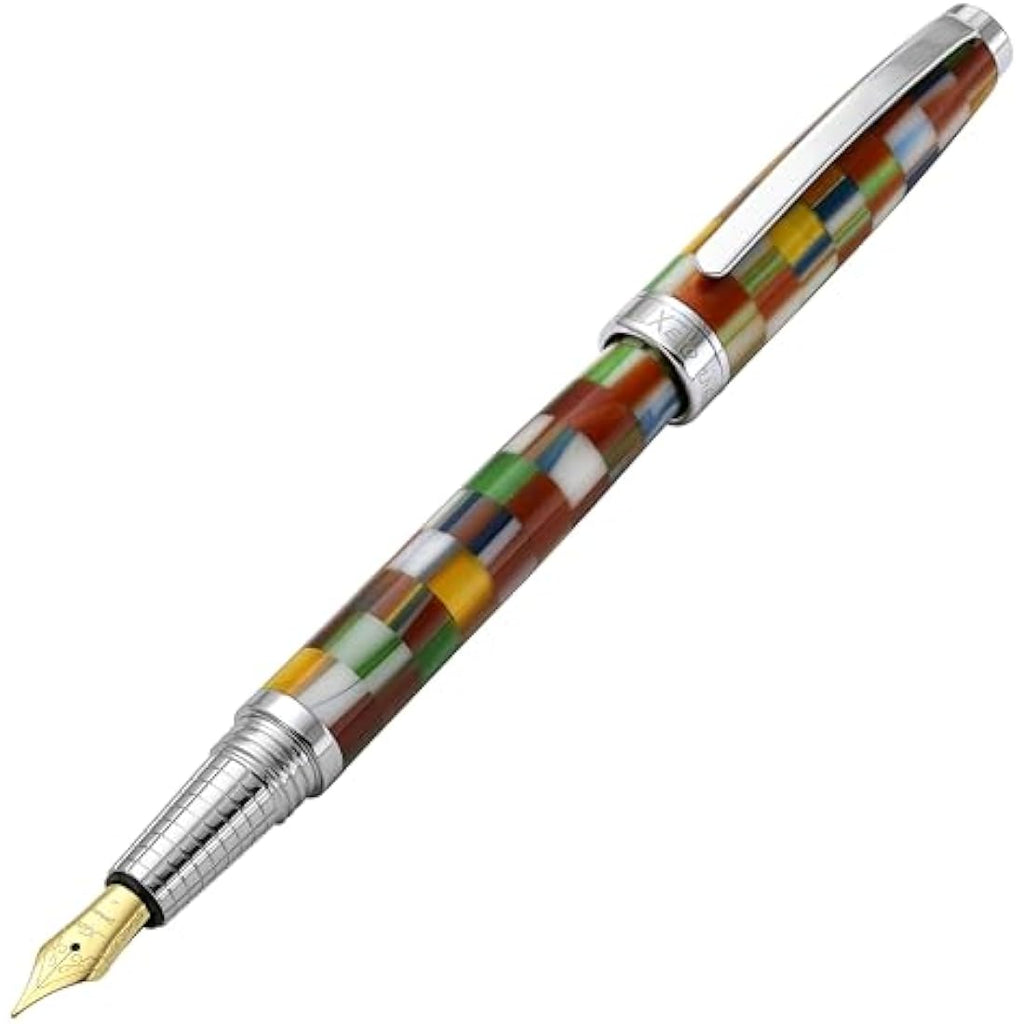 Xezo Urbanite II Fountain Pen | Handcrafted Multicolor Medium Nib