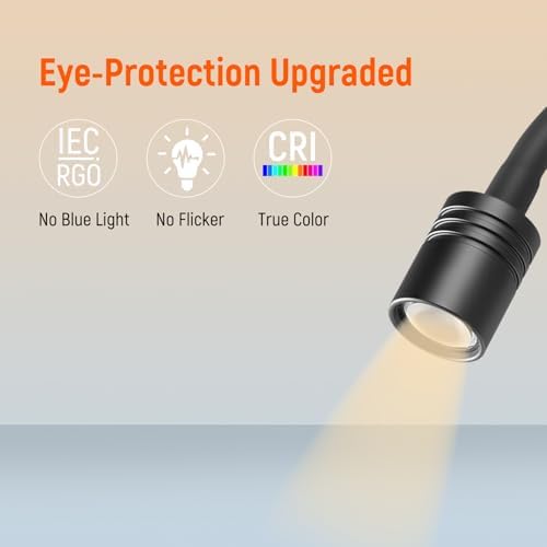 12V LED Reading Light – Dimmable Gooseneck Lamp with USB Port