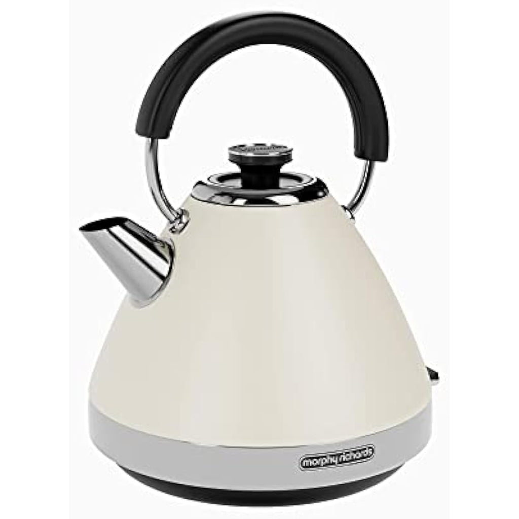 Morphy Richards Venture Pyramid Kettle – 1.5L Rapid Boil – Cream