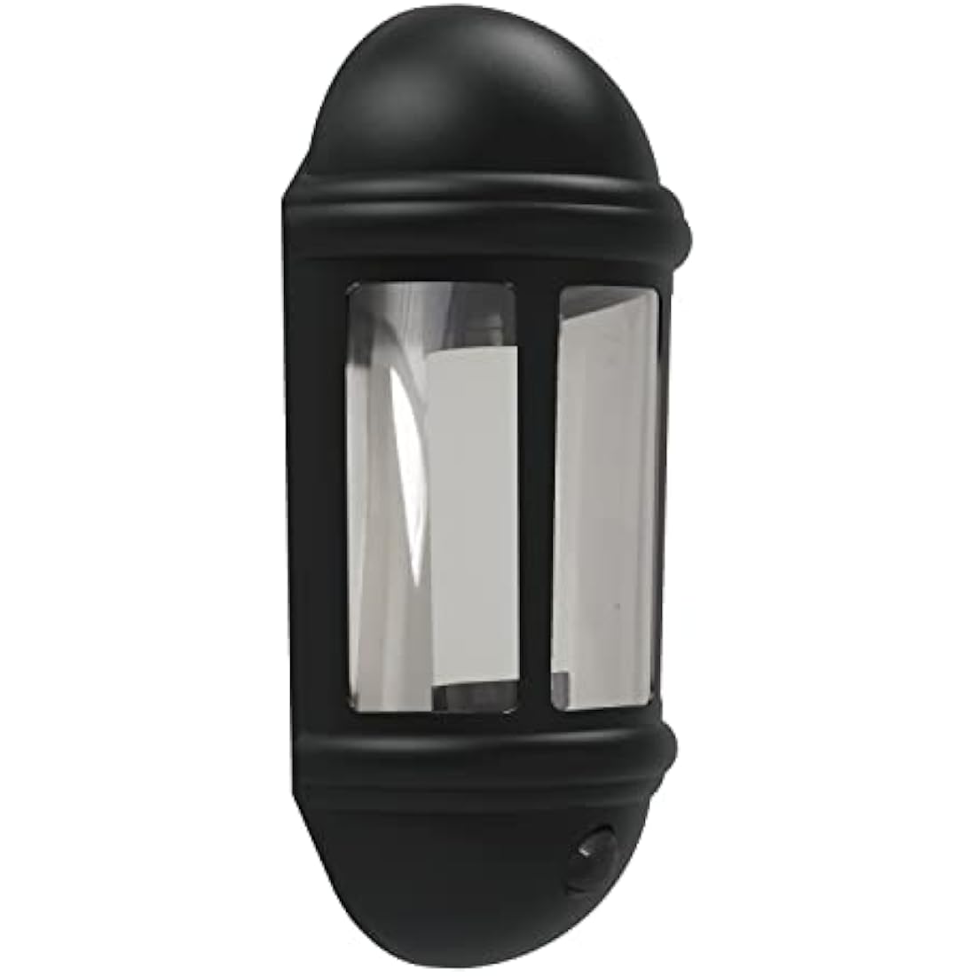4lite Outdoor LED Half Wall Lantern | Black IP65 Motion Sensor Lamp