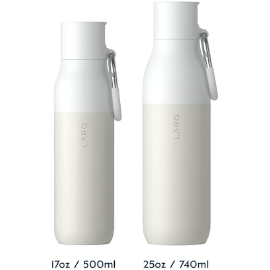 LARQ Flip Top 17oz Insulated Stainless Steel Water Bottle – Granite White