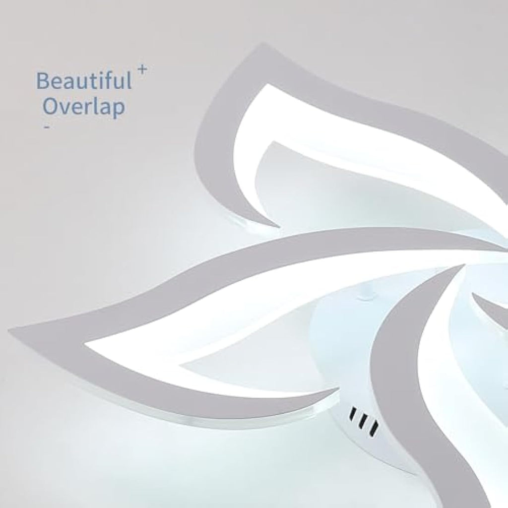 Riserva Modern Petal LED Ceiling Light | 60W Cool White Acrylic Lamp