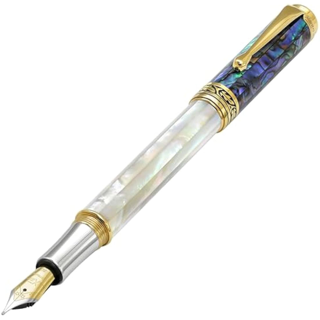 Xezo Maestro Fountain Pen - Mother of Pearl & Paua Shell, Medium Nib