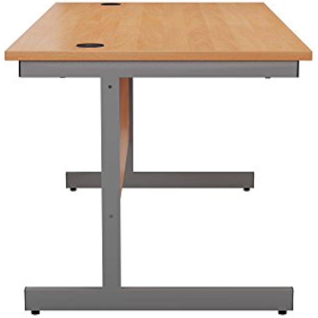 Office Hippo Heavy Duty Cantilever Desk - Beech/Silver, 120cm x 80cm