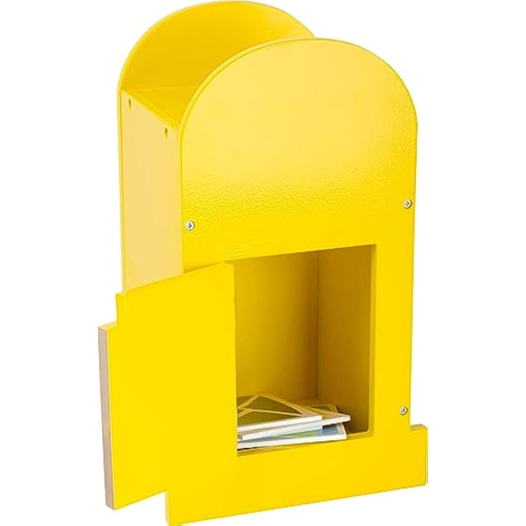 Small Foot Wooden Letterbox Toy with Postcards and Chalk – Pretend Play