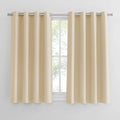 PONY DANCE Thermal Blackout Eyelet Curtains - Biscotti Beige, 2 Panels