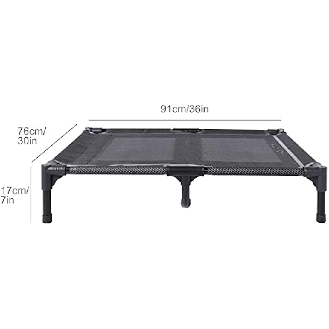 ANWA Elevated Dog Bed – Large Raised Outdoor Pet Cot with Teslin Mesh