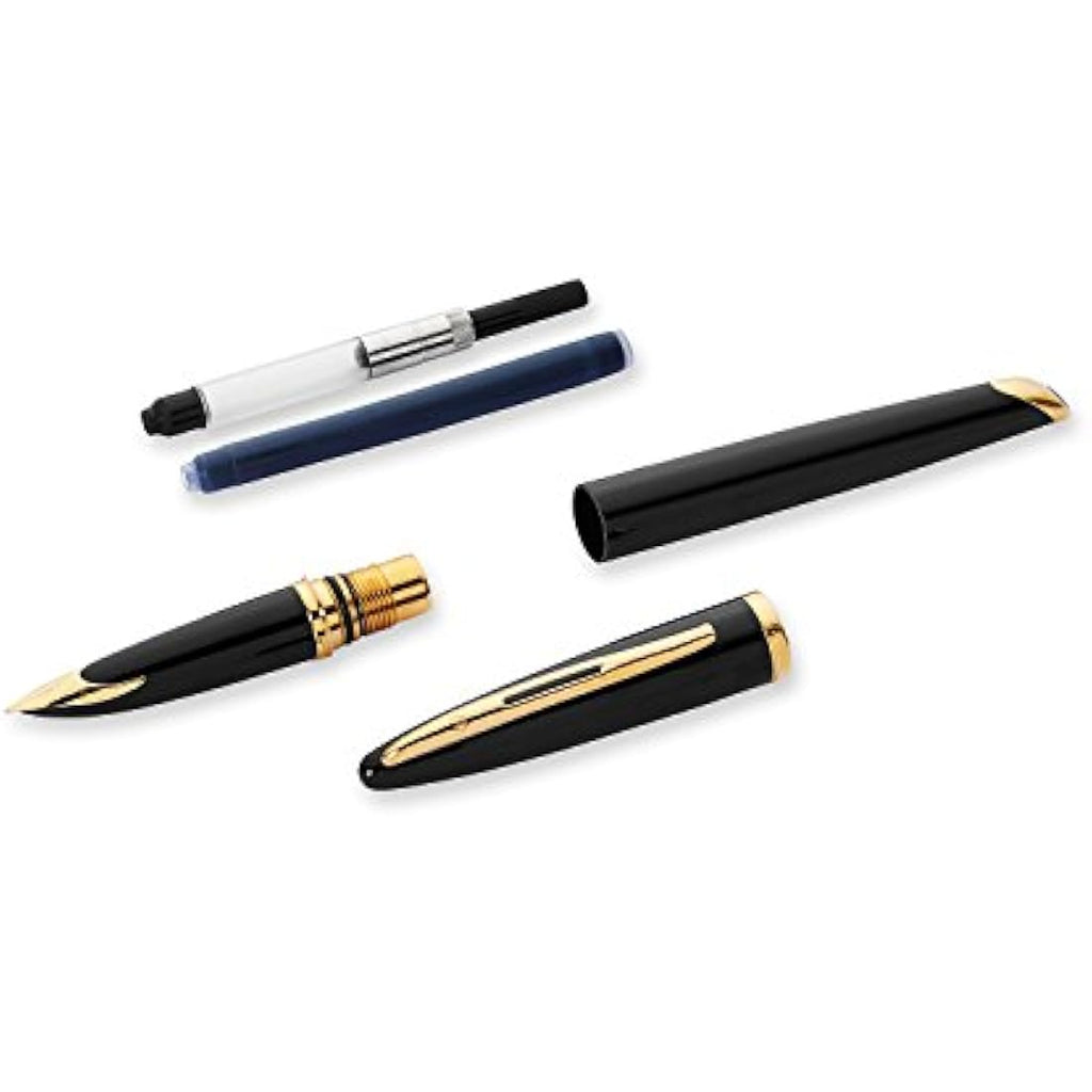 Waterman Carène Fountain Pen – Black Sea & 23k Gold – Medium 18k Nib