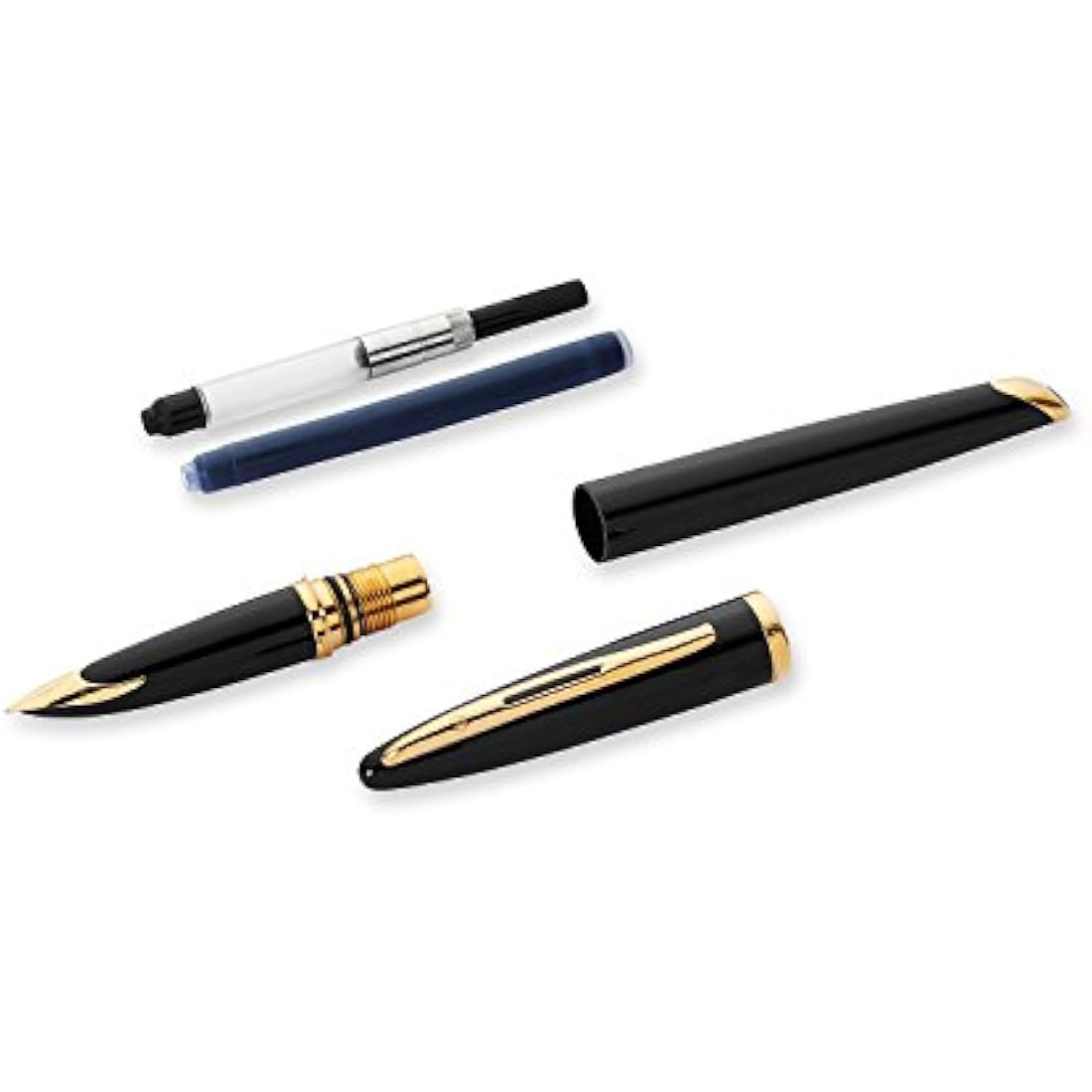 Waterman Carène Fountain Pen – Black Sea & 23k Gold – Medium 18k Nib