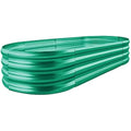 Land Guard Galvanized Metal Raised Garden Bed, 6x3x1ft Green Planter