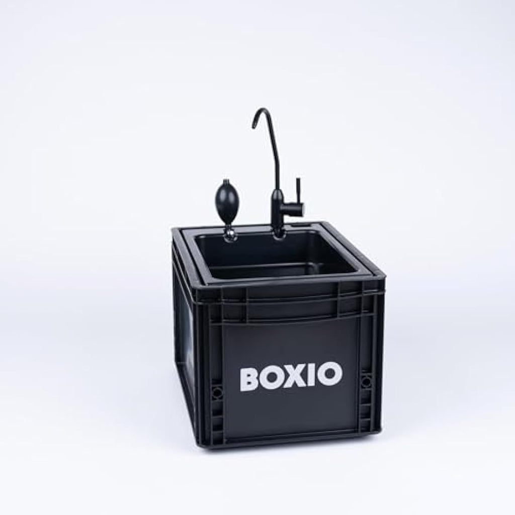 BOXIO WASH Plus | Mobile Camping Sink with Hand Pump and Shower Head