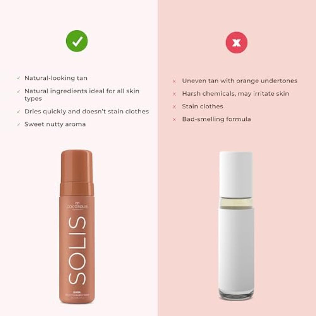 COCOSOLIS SOLIS Dark Self-Tanning Mousse | Natural Vegan DHA (200 ml)
