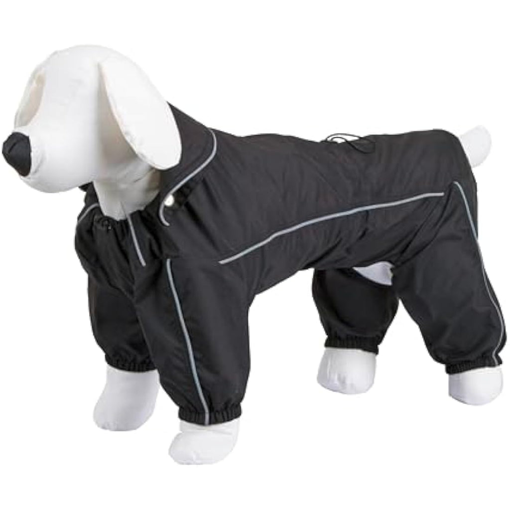 Kerbl Manchester Dog Raincoat – Waterproof Reflective Black, XXXL