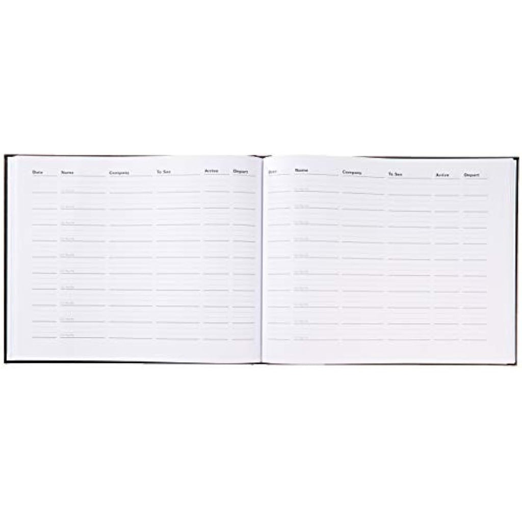 Letts Company Visitors Book | Black Hardcover Guest Register Log Book