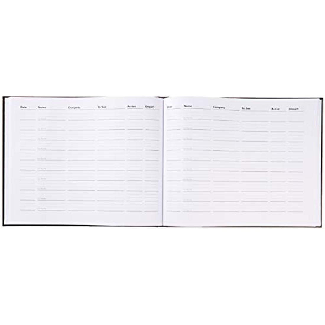 Letts Company Visitors Book | Black Hardcover Guest Register Log Book