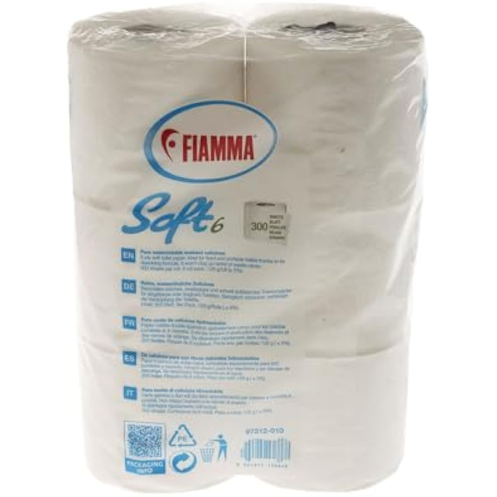 Fiamma Soft Toilet Paper - 6 Rolls Bulk Pack - Soft Tissue 301/051
