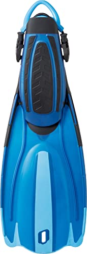 Cressi Maui Fins – Dual Material Snorkeling and Diving Fins, Black/Blue